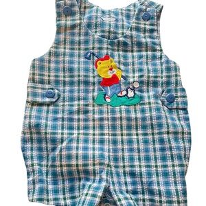 Vintage Golf bear Baby Romper